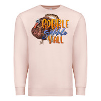 Pale Pink Fall Gobble Gobble Y'all Premium Sweatshirt - LillyAllenDesigns