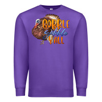 Purple Fall Gobble Gobble Y'all Premium Sweatshirt - LillyAllenDesigns