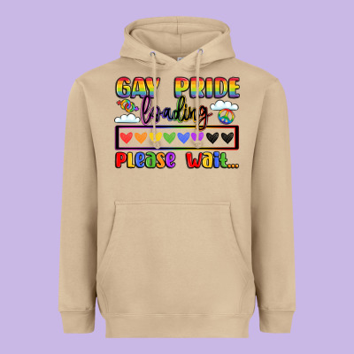 Gay Pride Loading Please Wait Heavyweight Hoodie Designed By Lillyallendesigns