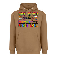 Toasted Coconut gay pride loading please wait Heavyweight Hoodie - LillyAllenDesigns