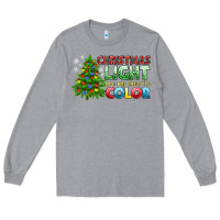 Heather Grey Christmas light are my favorite color Long Sleeve Tee - NancyCooperArtShop