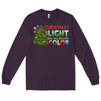 Plum Christmas light are my favorite color Long Sleeve Tee - NancyCooperArtShop