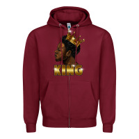 Burgundy black king Zipper Hoodie - FaDigitalArtStudio