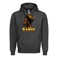 Charcoal Heather black king Zipper Hoodie - FaDigitalArtStudio