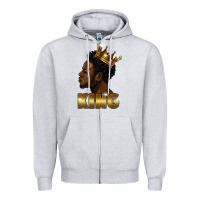 Heather Grey black king Zipper Hoodie - FaDigitalArtStudio