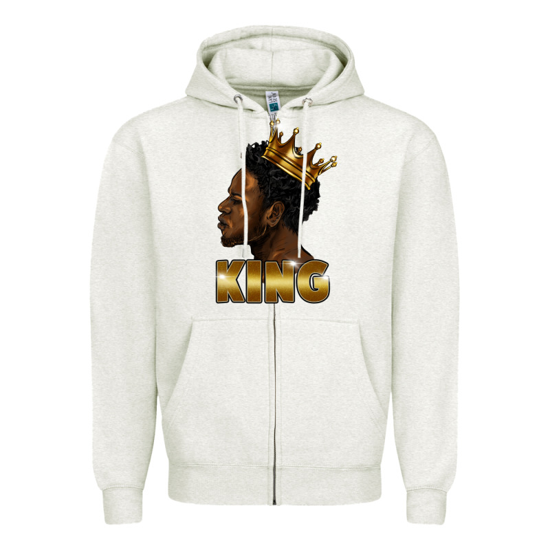 Black King Zipper Hoodie by FaDigitalArtStudio | Teevron