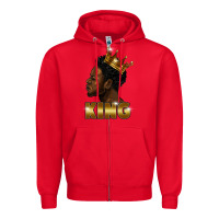 Red black king Zipper Hoodie - FaDigitalArtStudio