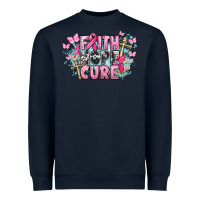 Navy Faith hope cure Cancer Awareness Heavyweight Sweatshirt - HowdyJamesFarm