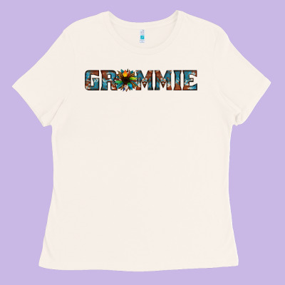 Grammie Cowhide Sunflower 1 Ladies Tee Designed By Jasminsmagicworld