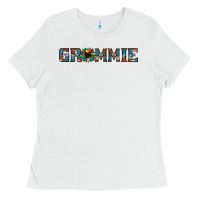 White grammie cowhide sunflower 1 Ladies Tee - Jasminsmagicworld