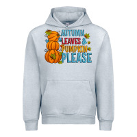 Heather Grey Autumn leaves and pumpkin please Urban Hoodie - Artiststas