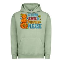 Pigment Oil Green Autumn leaves and pumpkin please Urban Hoodie - Artiststas