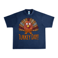Navy Happy Turkey Day - Thanksgiving Party Urban Heavy Tee - Bettercallsaul