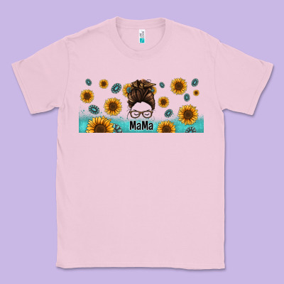 Western Mama Messy Bun Classic Tee Designed By Jasminsmagicworld