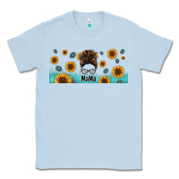Dusty Blue western mama messy bun Classic Tee - Jasminsmagicworld