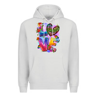 Dove Grey Love pride Premium Hoodie - FaDigitalArtStudio