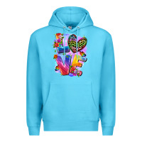 Ocean Blue Love pride Premium Hoodie - FaDigitalArtStudio