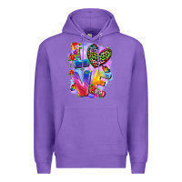 Purple Love pride Premium Hoodie - FaDigitalArtStudio