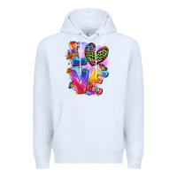 White Love pride Premium Hoodie - FaDigitalArtStudio