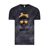 Cloud Black Yellow Flower on Pink Background Mom Skull Vintage Tee - Bettercallsaul