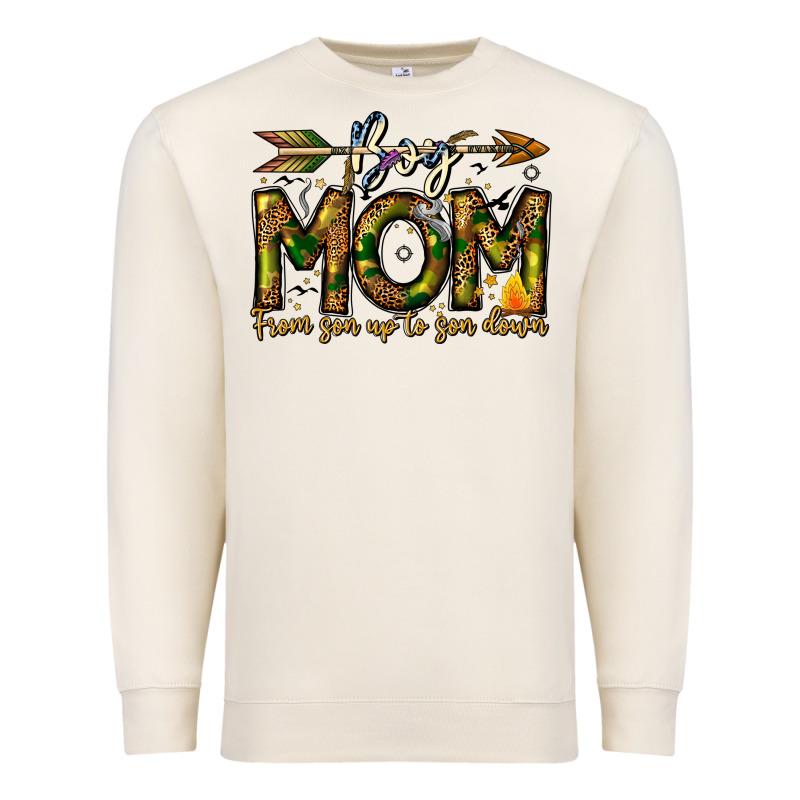 Boy Mom From Son Up To Son Down Premium Sweatshirt by CowhideDigitalArt | Teevron