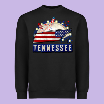 Tennessee 4th Of July Heavyweight Sweatshirt Designed By Cowgirlartshop