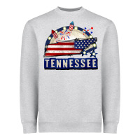Heather Grey tennessee 4th of july Heavyweight Sweatshirt - CowGirlArtShop