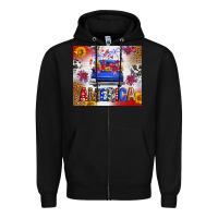 Black Fourth Of July America Truck Zipper Hoodie - FaDigitalArtStudio
