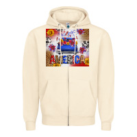 Sandshell Fourth Of July America Truck Zipper Hoodie - FaDigitalArtStudio
