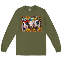 Army Green western sunflower heifers Long Sleeve Tee - Jasminsmagicworld