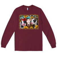 Burgundy western sunflower heifers Long Sleeve Tee - Jasminsmagicworld