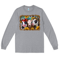 Heather Grey western sunflower heifers Long Sleeve Tee - Jasminsmagicworld