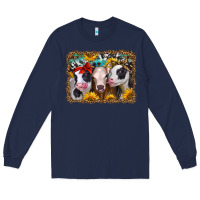 Navy western sunflower heifers Long Sleeve Tee - Jasminsmagicworld