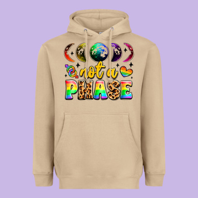 Not A Phase Pride Moon Heavyweight Hoodie Designed By Lillyallendesigns