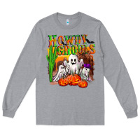 Heather Grey Howdy ghouls Long Sleeve Tee - NancyCooperArtShop