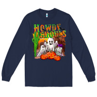 Navy Howdy ghouls Long Sleeve Tee - NancyCooperArtShop