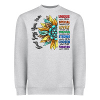 Heather Grey god says you are unique Heavyweight Sweatshirt - CowGirlArtShop
