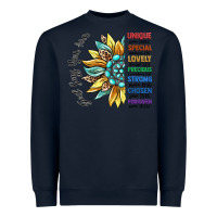 Navy god says you are unique Heavyweight Sweatshirt - CowGirlArtShop