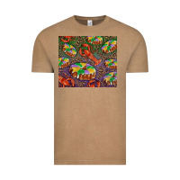 Vintage Coffee mardi gras king cake and crawfish Vintage Tee - RanaPortraitStore