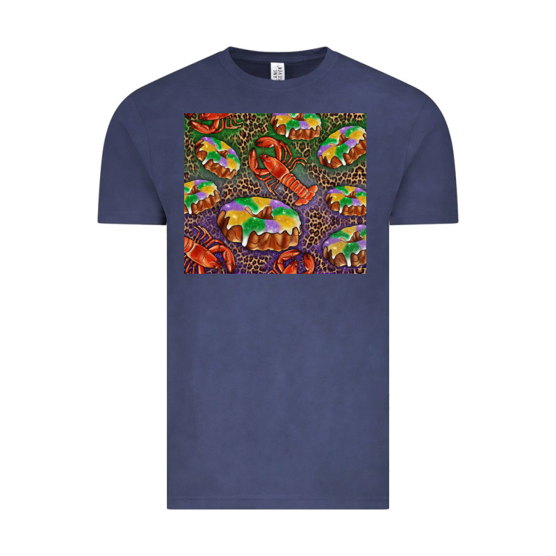 Mardi Gras King Cake And Crawfish Vintage Tee by RanaPortraitStore | Teevron
