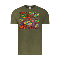 Vintage Olive mardi gras king cake and crawfish Vintage Tee - RanaPortraitStore
