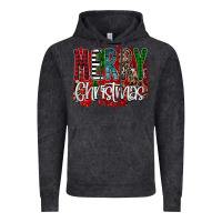 Vintage Black Merry Christmas Buffalo Plaid Leopard Vintage Hoodie - Bettercallsaul