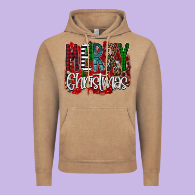 Merry Christmas Buffalo Plaid Leopard Vintage Hoodie Designed By Bettercallsaul