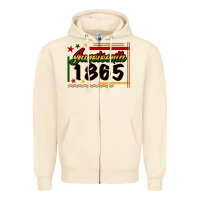 Sandshell Juneteenth 1865 Zipper Hoodie - FaDigitalArtStudio