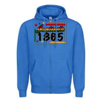 True Royal Juneteenth 1865 Zipper Hoodie - FaDigitalArtStudio