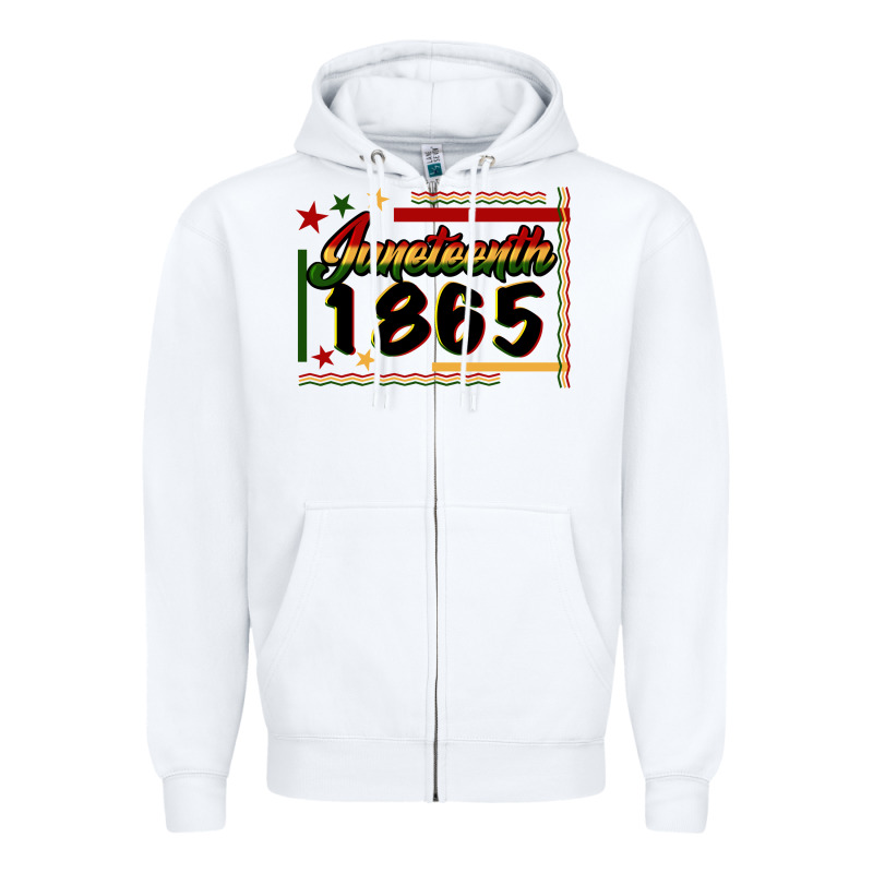 Juneteenth 1865 Zipper Hoodie by FaDigitalArtStudio | Teevron