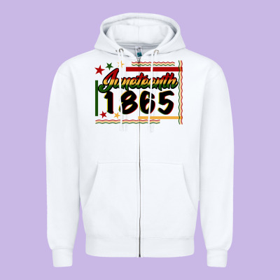 Juneteenth 1865 Zipper Hoodie Designed By Fadigitalartstudio