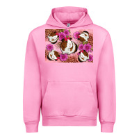 Fuchsia Pink Guinea pig flowers Urban Hoodie - Artiststas
