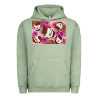 Pigment Oil Green Guinea pig flowers Urban Hoodie - Artiststas