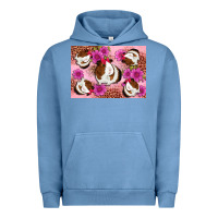 Pigment Pebble Blue Guinea pig flowers Urban Hoodie - Artiststas